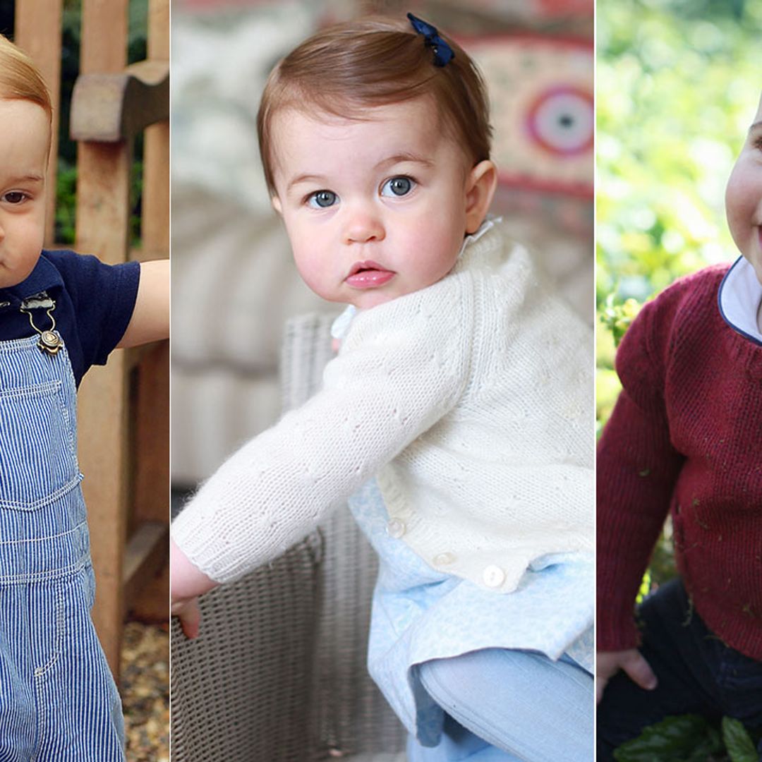 The sweet coincidences in Prince George, Louis and Princess Charlotte's first birthday pictures