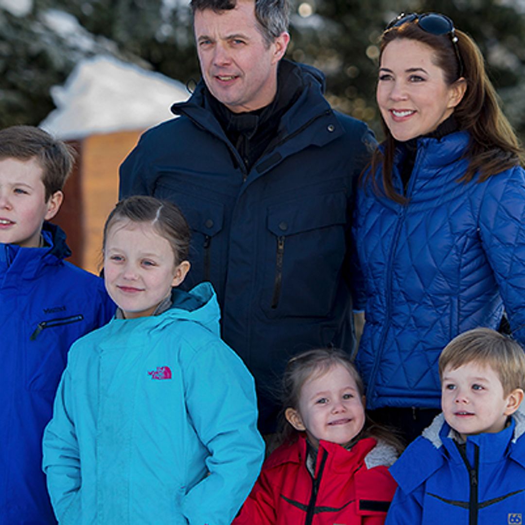 Princess Mary and Prince Frederik hit the Swiss slopes with their four children