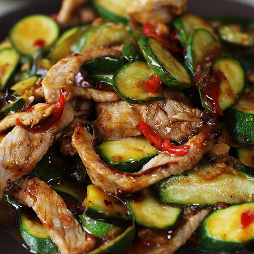 Recipe of the week: Sichuan pork with baby courgettes