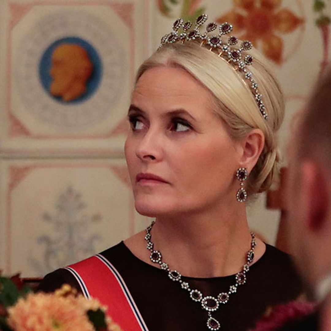 Mette-Marit looks glam at first royal engagement after lung diagnosis