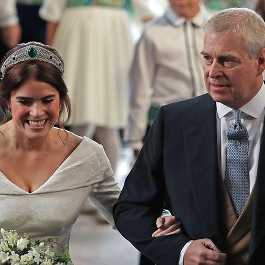 Prince Andrew reveals the sweet reason behind Princess Eugenie and Jack Brooksbank's wedding bags