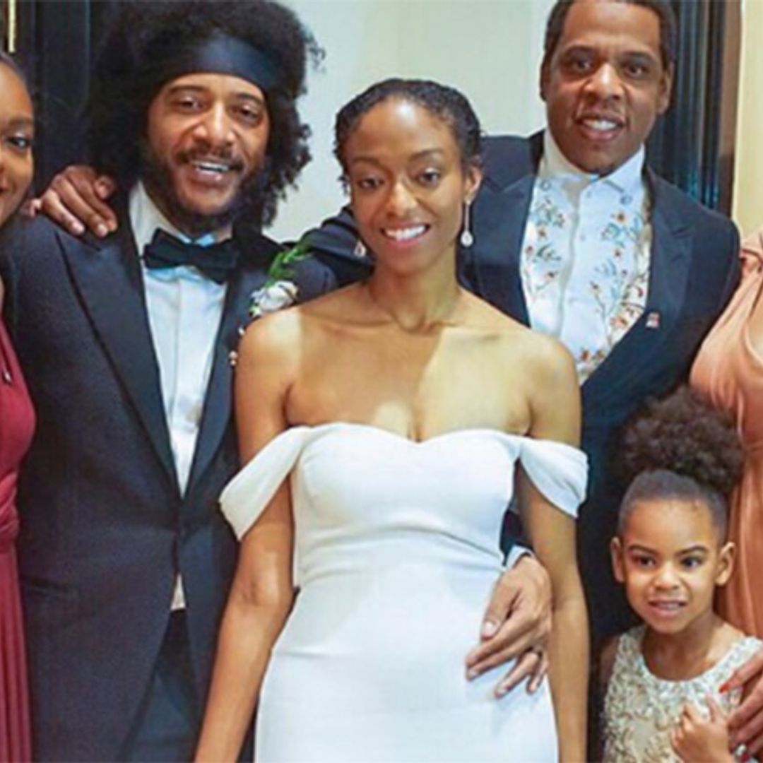 Blue Ivy Carter steals show at wedding in couture 3 800 Mischka Aoki gown HELLO