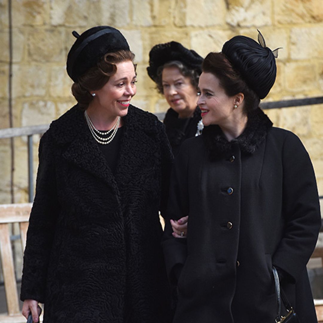 Olivia Colman and Helena Bonham Carter pictured together for the first time on The Crown set  