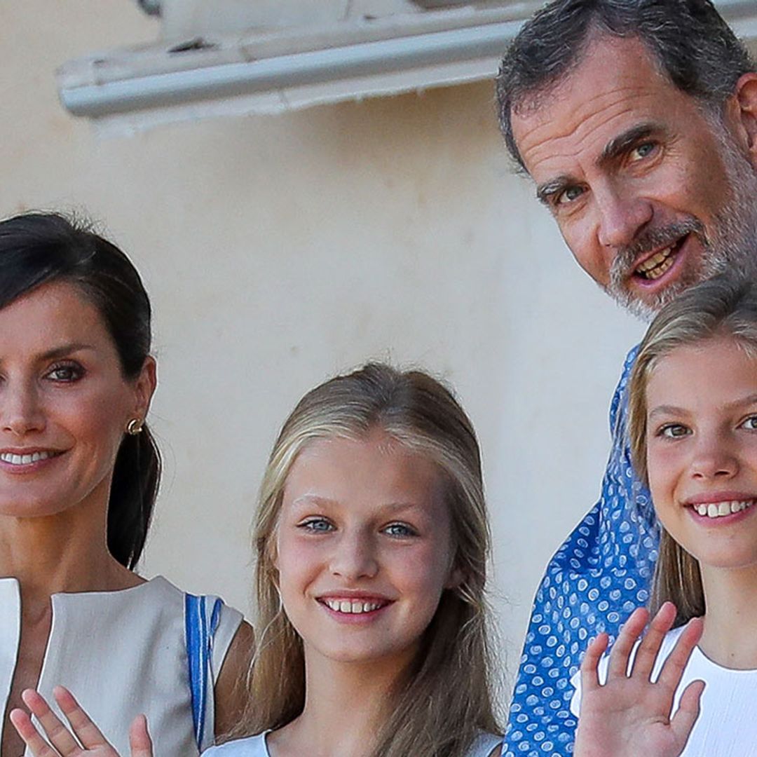 Spanish Princesses Leonor and Sofia are so sweet in matching outfits with parents Queen Letizia and King Felipe