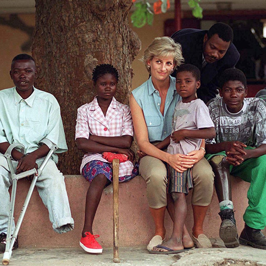 Prince Harry reunites with landmine survivor Sandra Tigica, who met Princess Diana in 1997