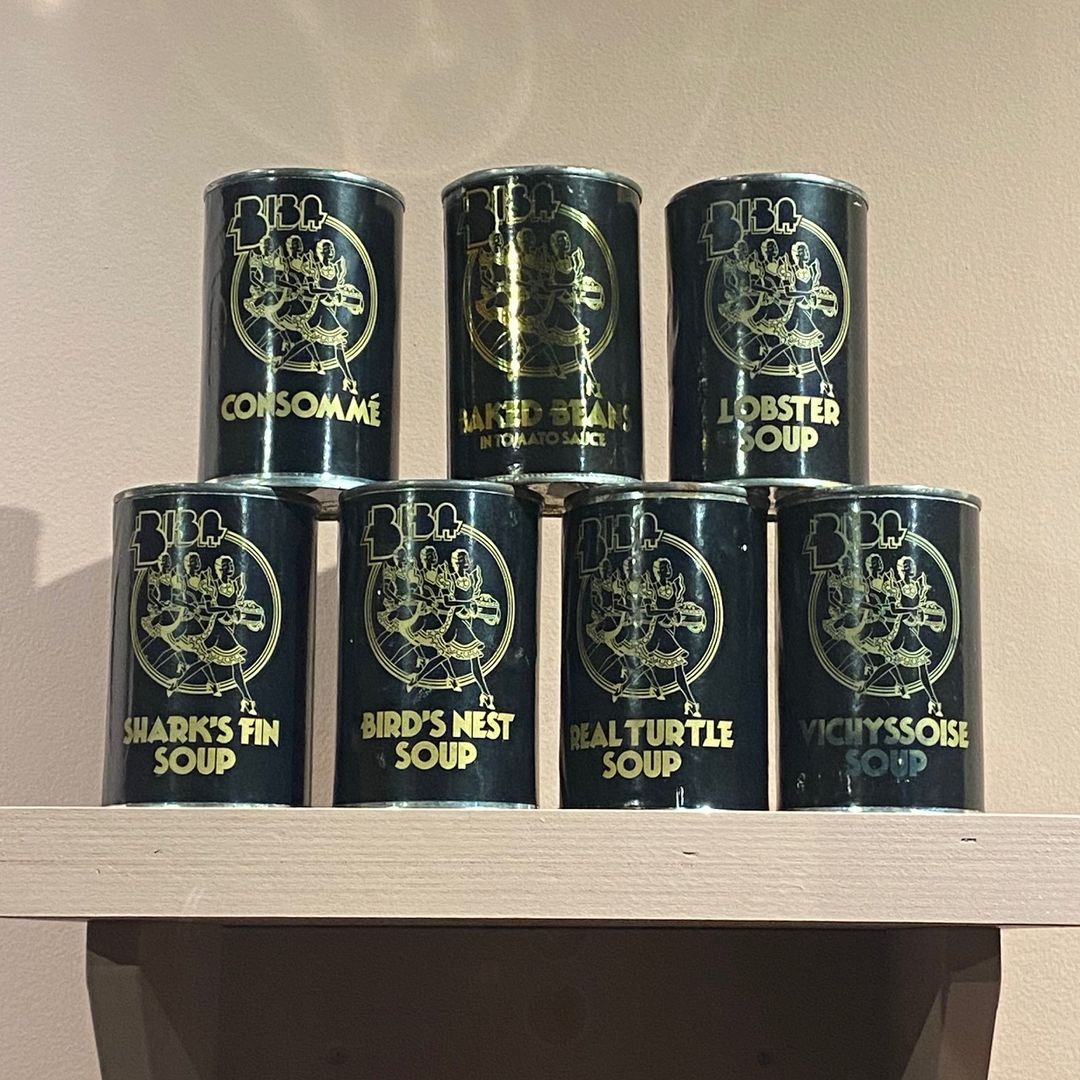 Biba-branded canned goods 