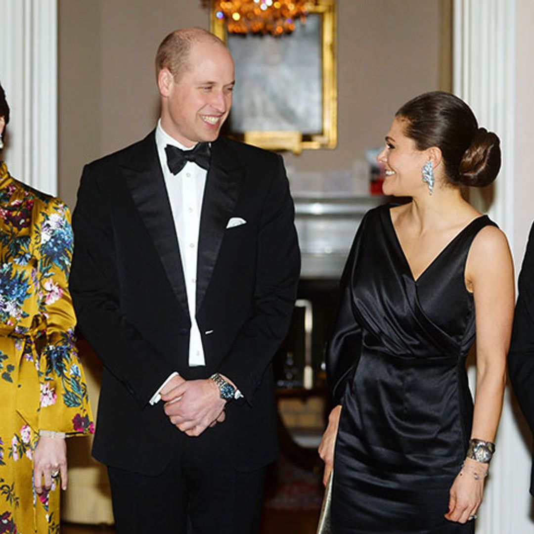 Prince William and Kate attend gala with Swedish royals and Hollywood stars