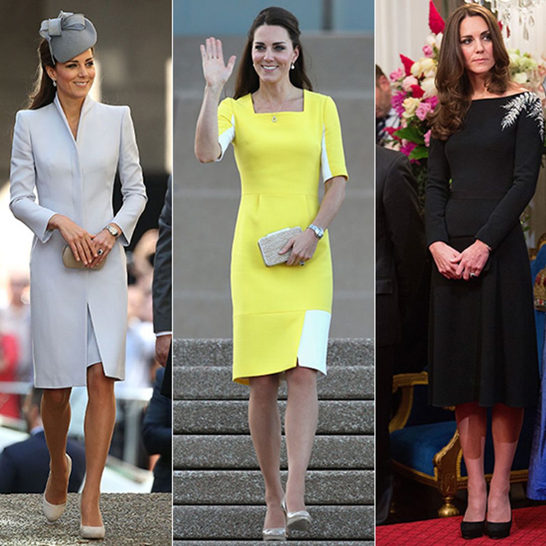 Kate's dovegrey McQueen coatdress triumphs in tour vote