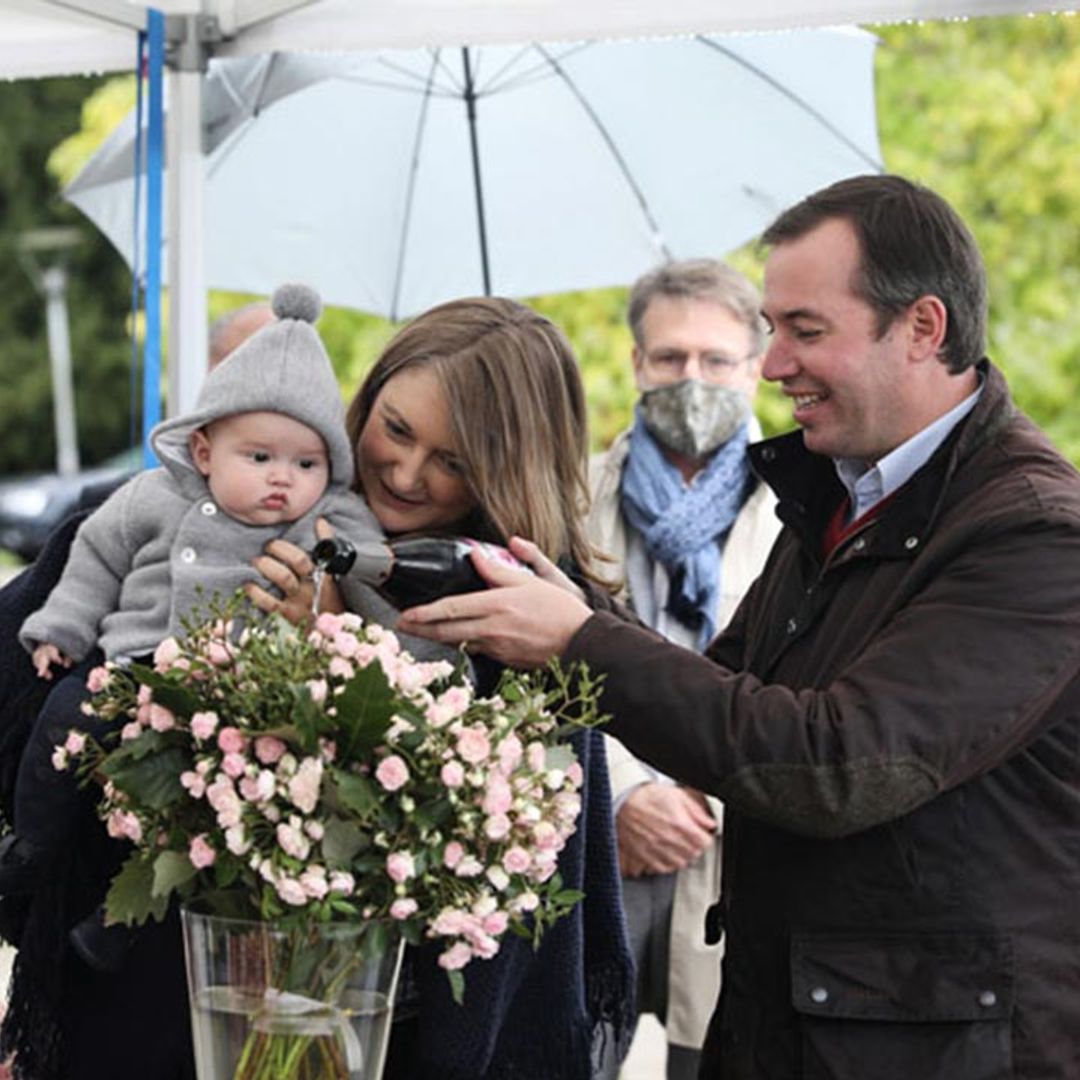 Prince Guillaume and Princess Stephanie of Luxembourg enjoy special outing with baby son 