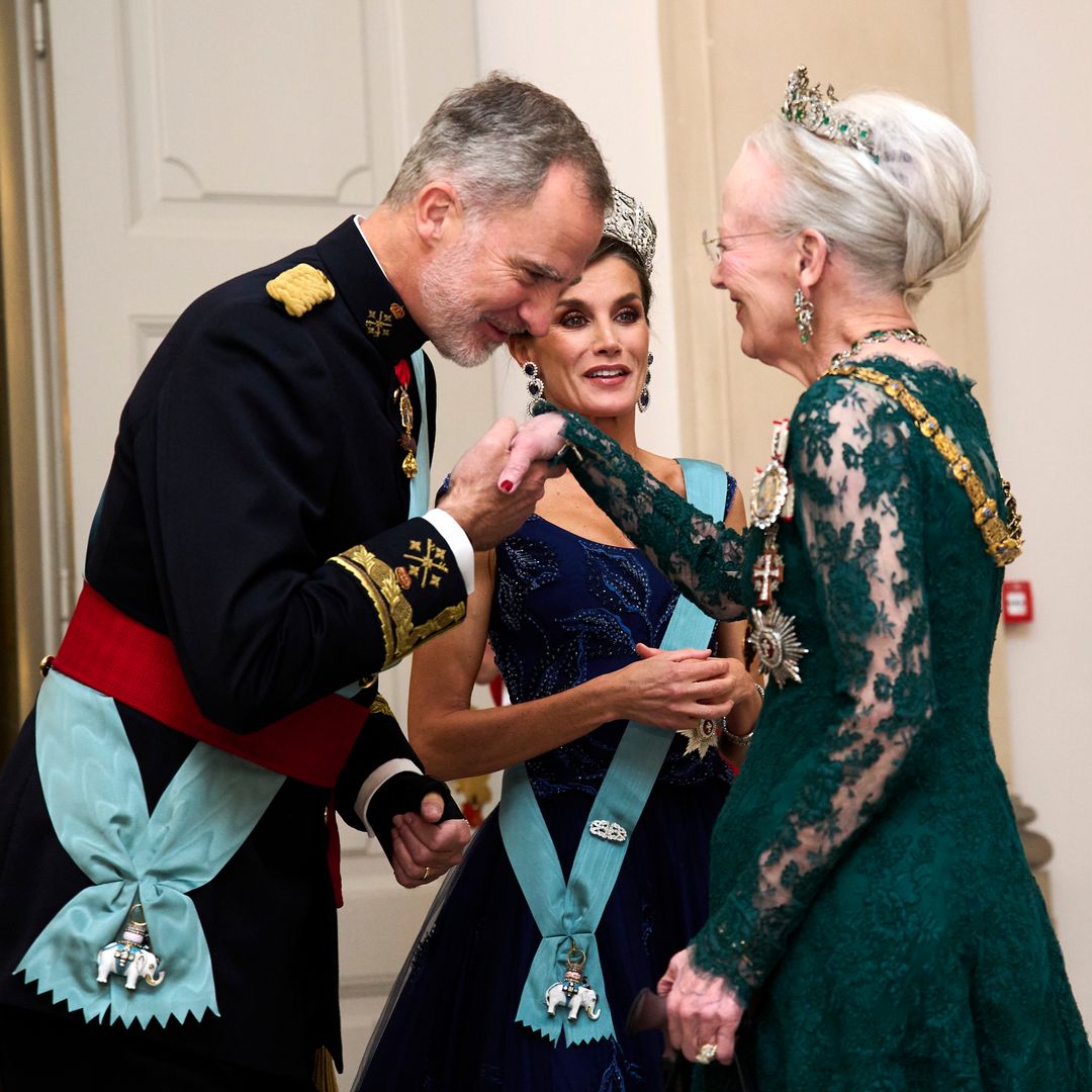 Queen Letizia of Spain stuns in tiara and gown at state banquet in Denmark