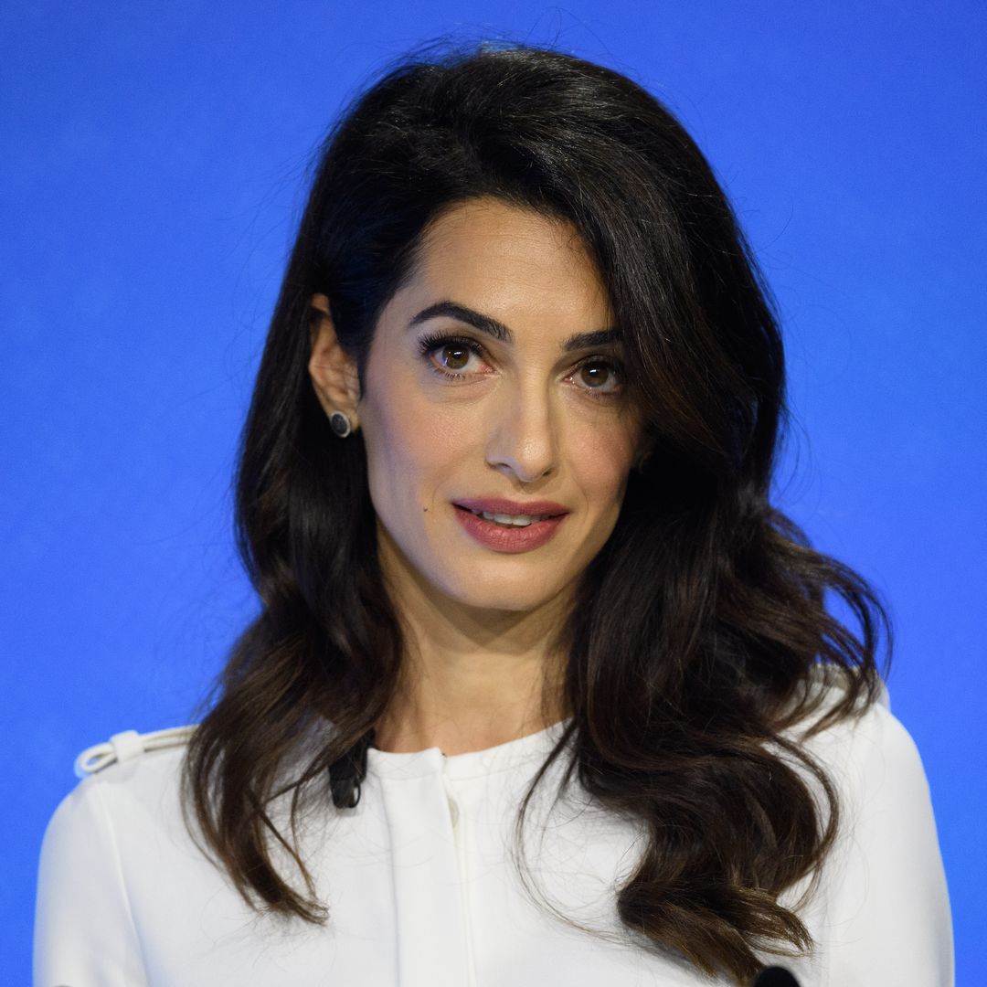 Amal Clooney in 2019 embracing a deeper,m moodier hair colour 