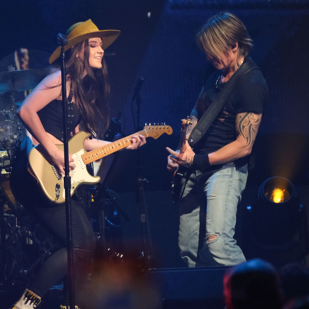 Maggie Baugh and Keith Urban perform onstage at the 2024 iHeartCountry Festival - Show at Moody Center on May 04, 2024 in Austin, Texas