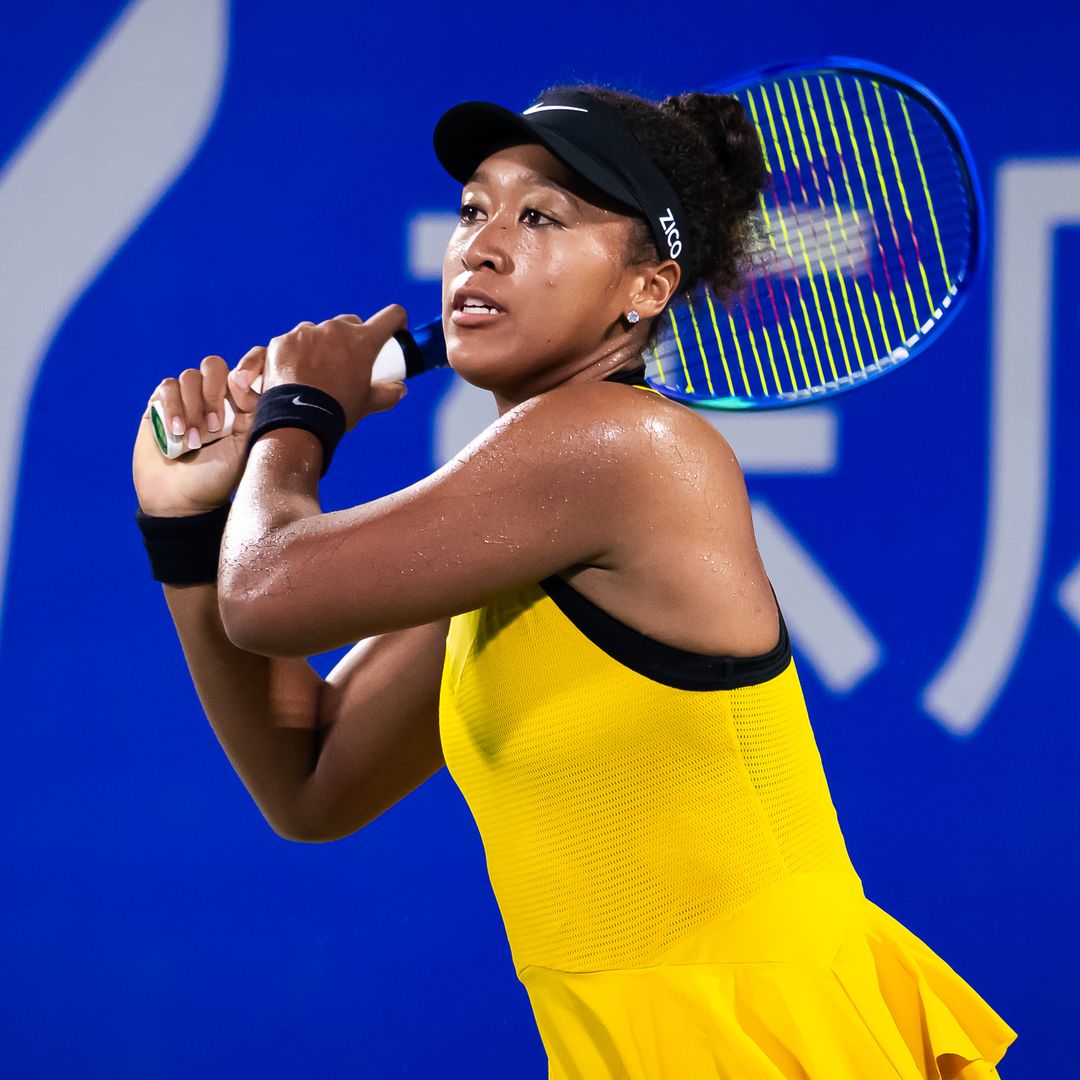 Naomi Osaka stuns in tiny backless mini dress and flower detail heels