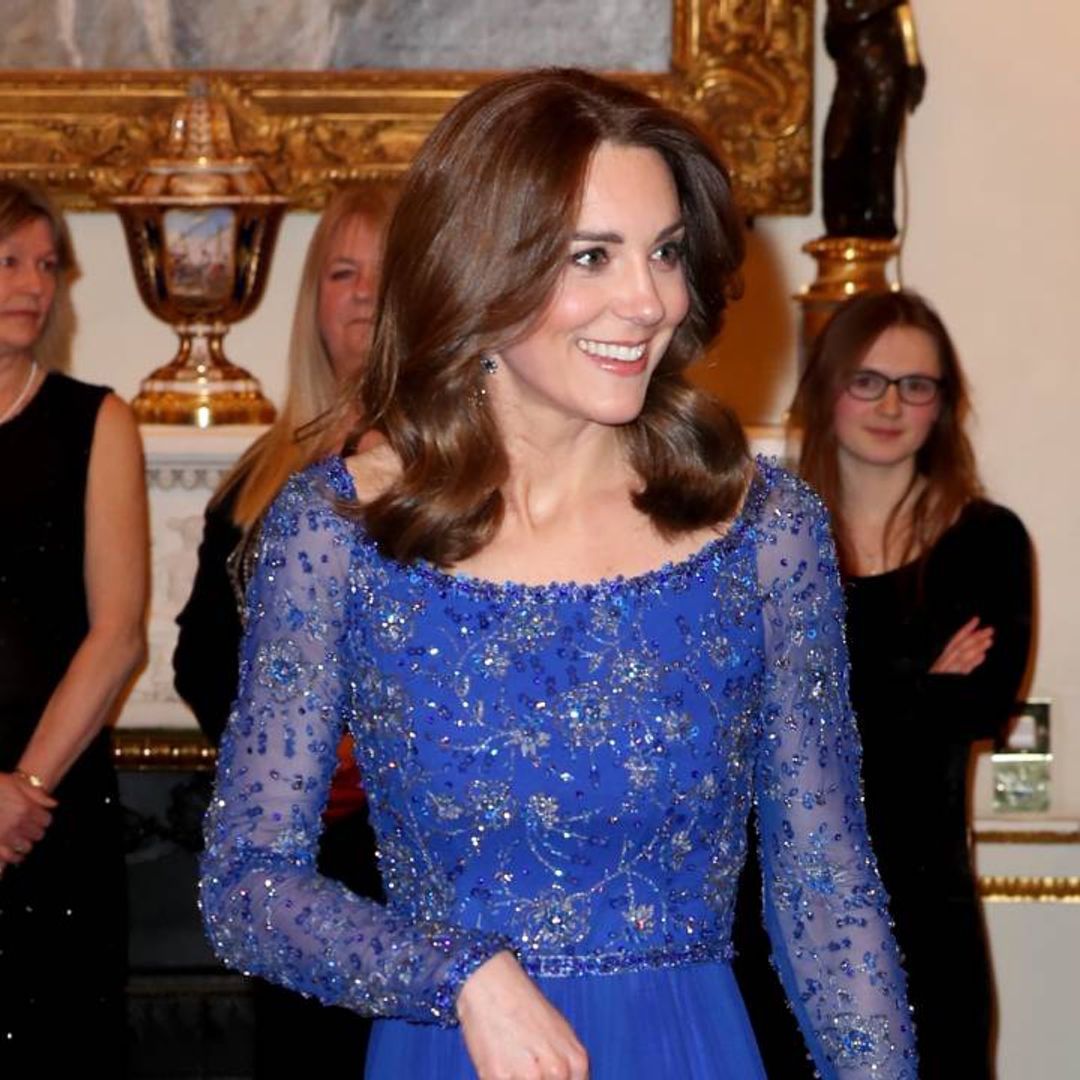 Kate Middleton dazzles in a Jenny Packham dress for reception at Buckingham Palace