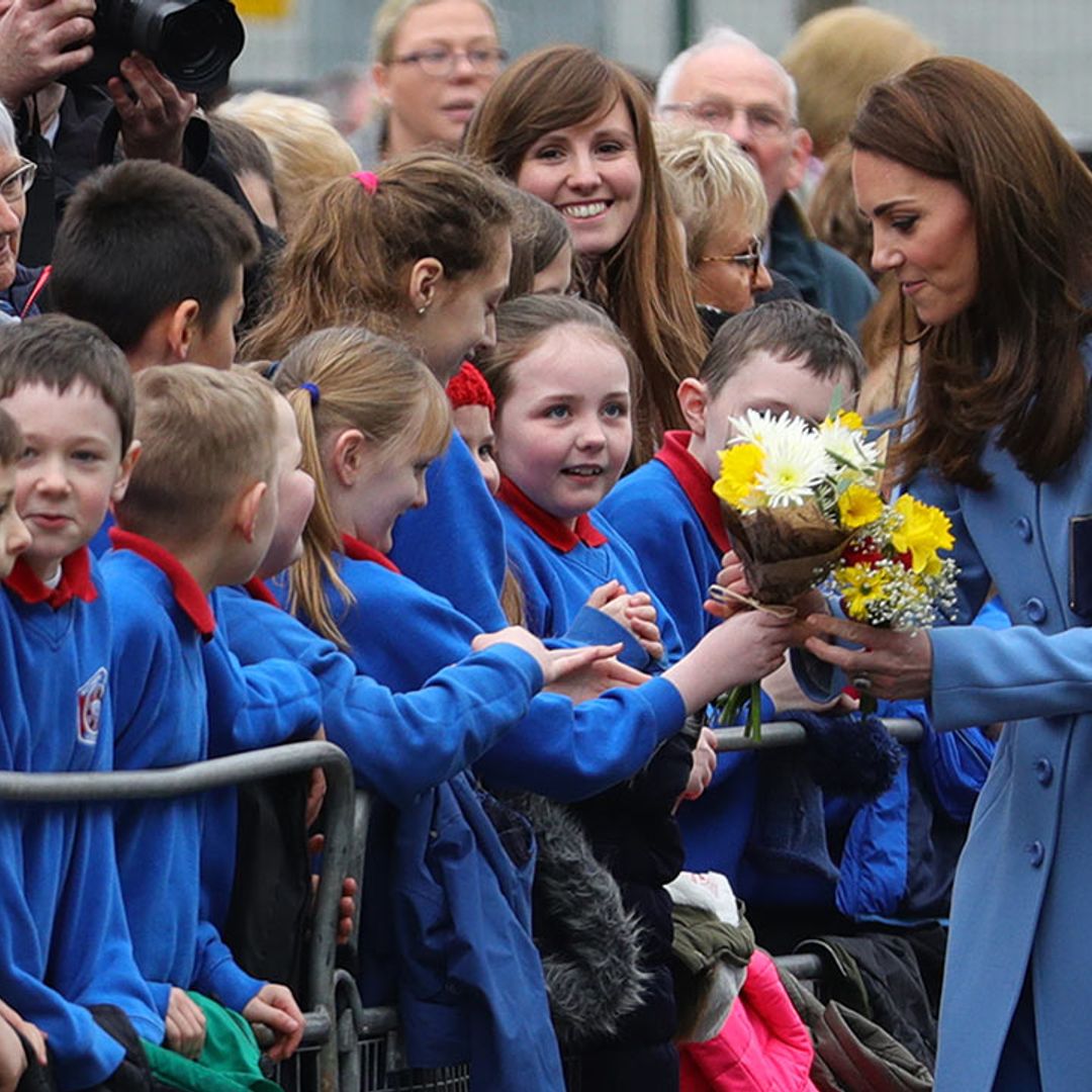 Prince William and Kate Middleton are a hit with children on Northern Ireland visit – best photos