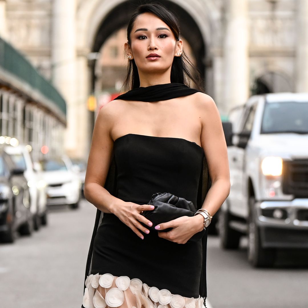 Neck scarf dresses are the standout hit for occasion wear this autumn says one celebrity stylist