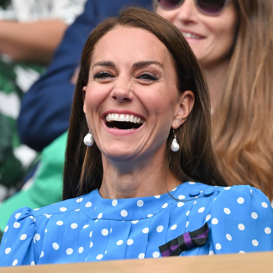 Marks & Spencer has a great lookalike of Princess Kate's blue Alessandra Rich dress