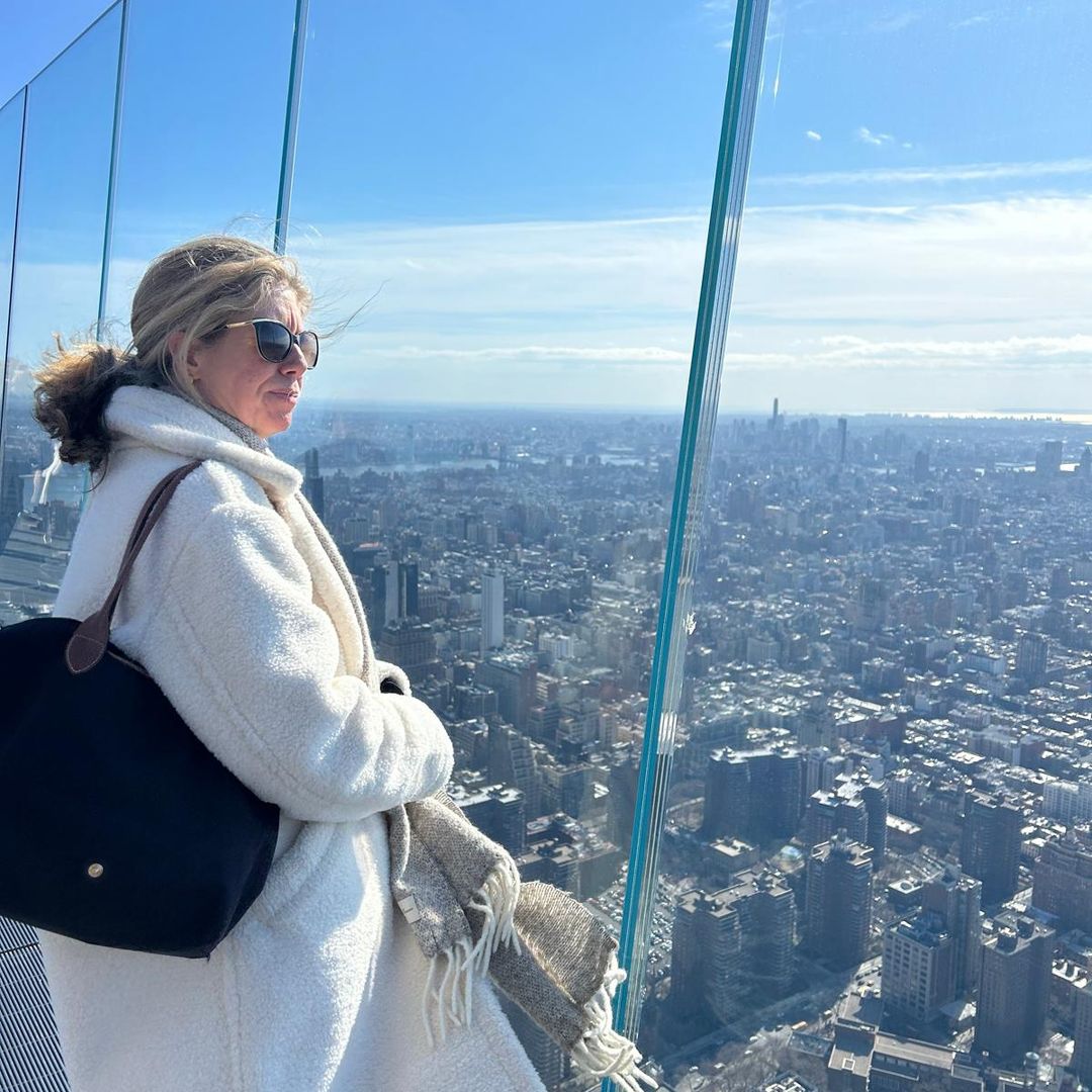 Looking out over New York from the top of The Edge