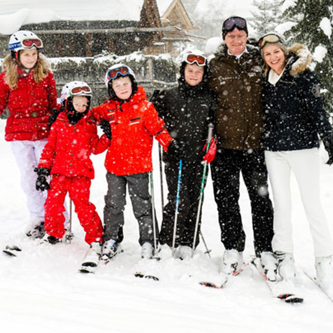 Belgian royal family hit the slopes for fun-filled skiing holiday