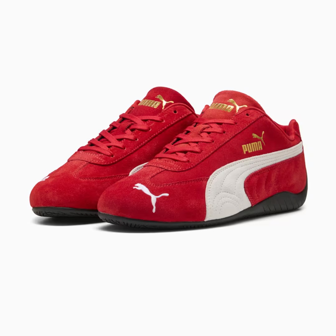 Red Speedcat OG Sneakers Unisex in red photographed on a white background