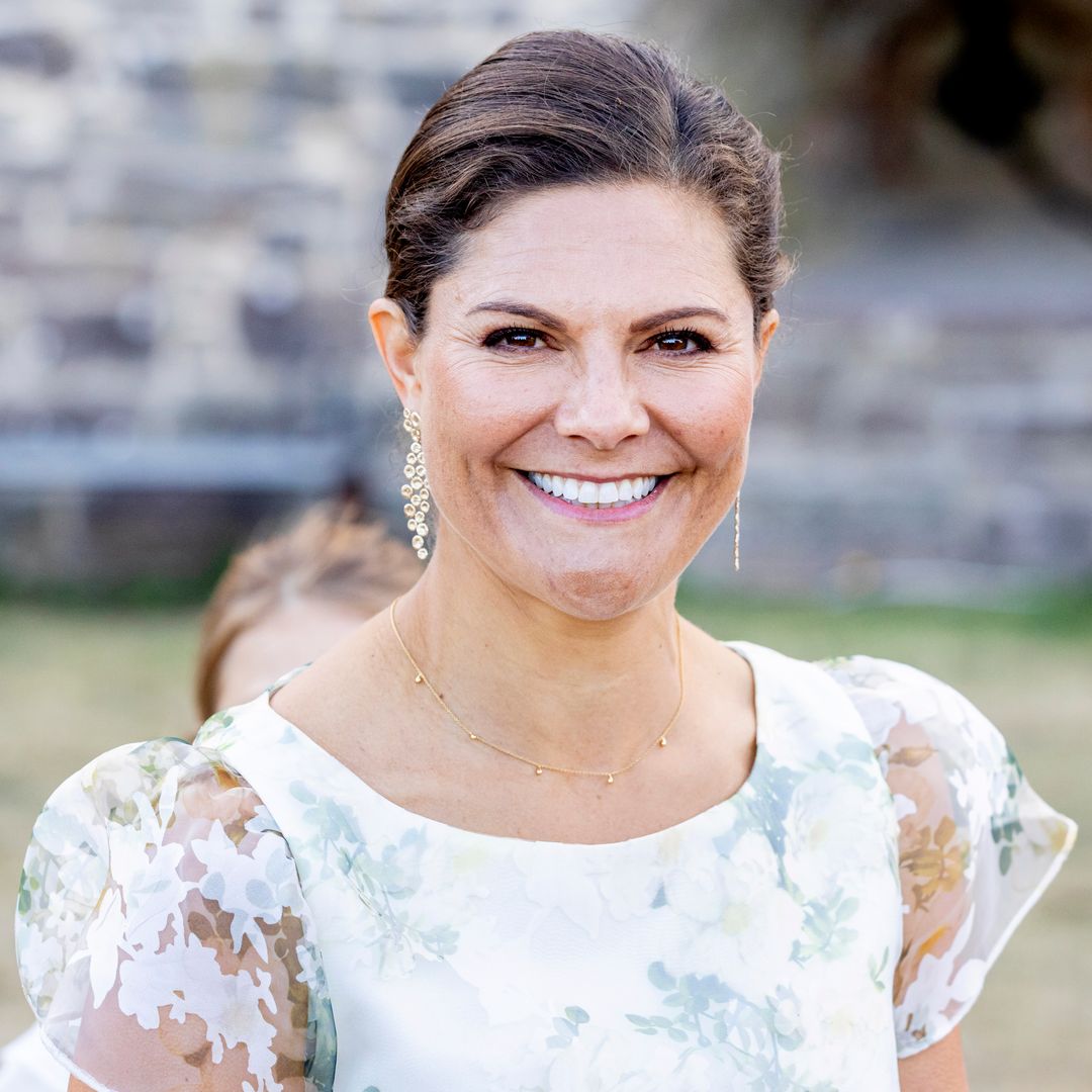 Crown Princess Victoria is a vision in stunning power suit and vintage glam accessories