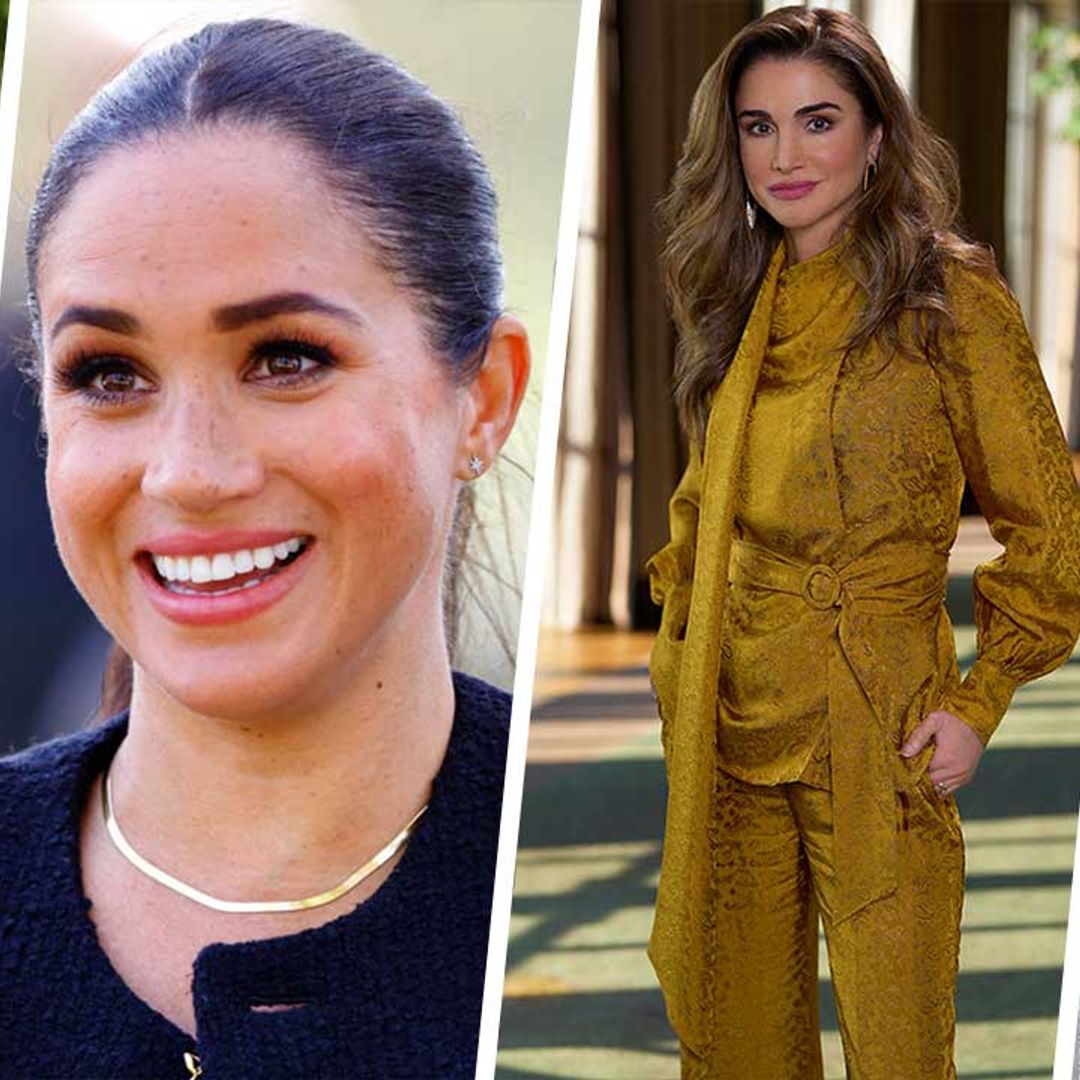 Royal Style Watch: From Meghan Markle's striped shirt to Queen Rania's silk set