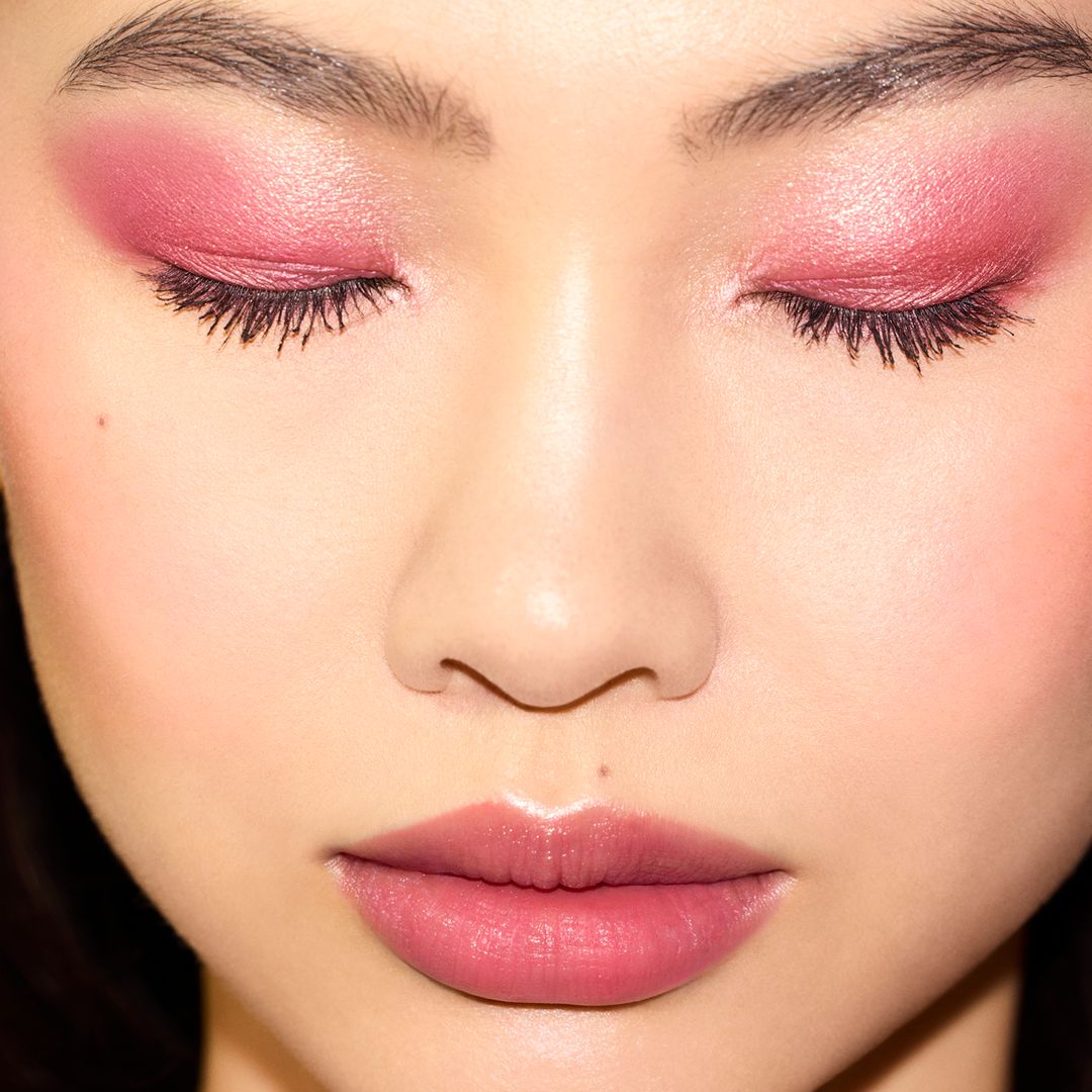 Louis Vuitton pink flush makeup look