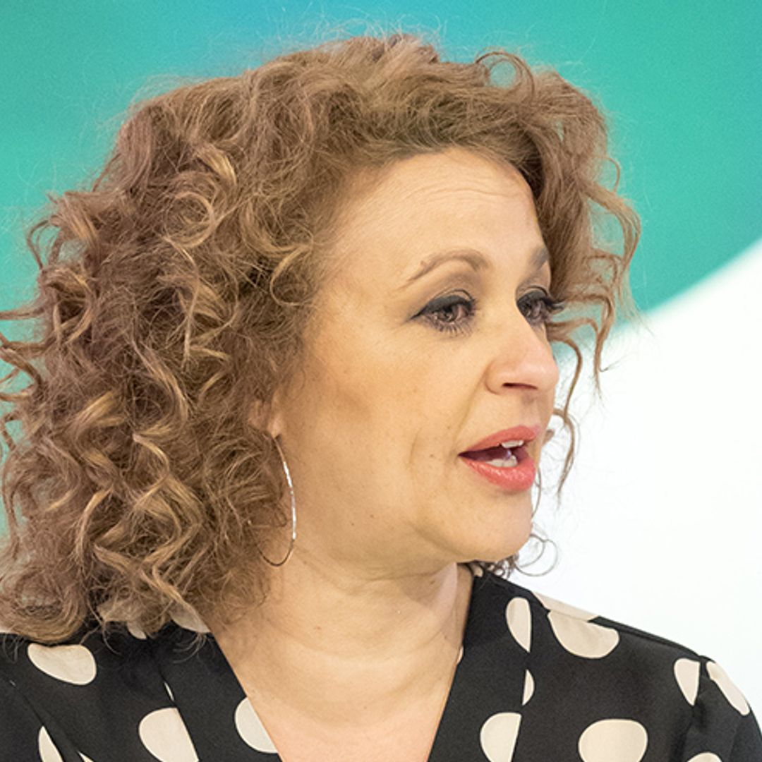 Nadia Sawalha tears up discussing husband's past battle with alcohol