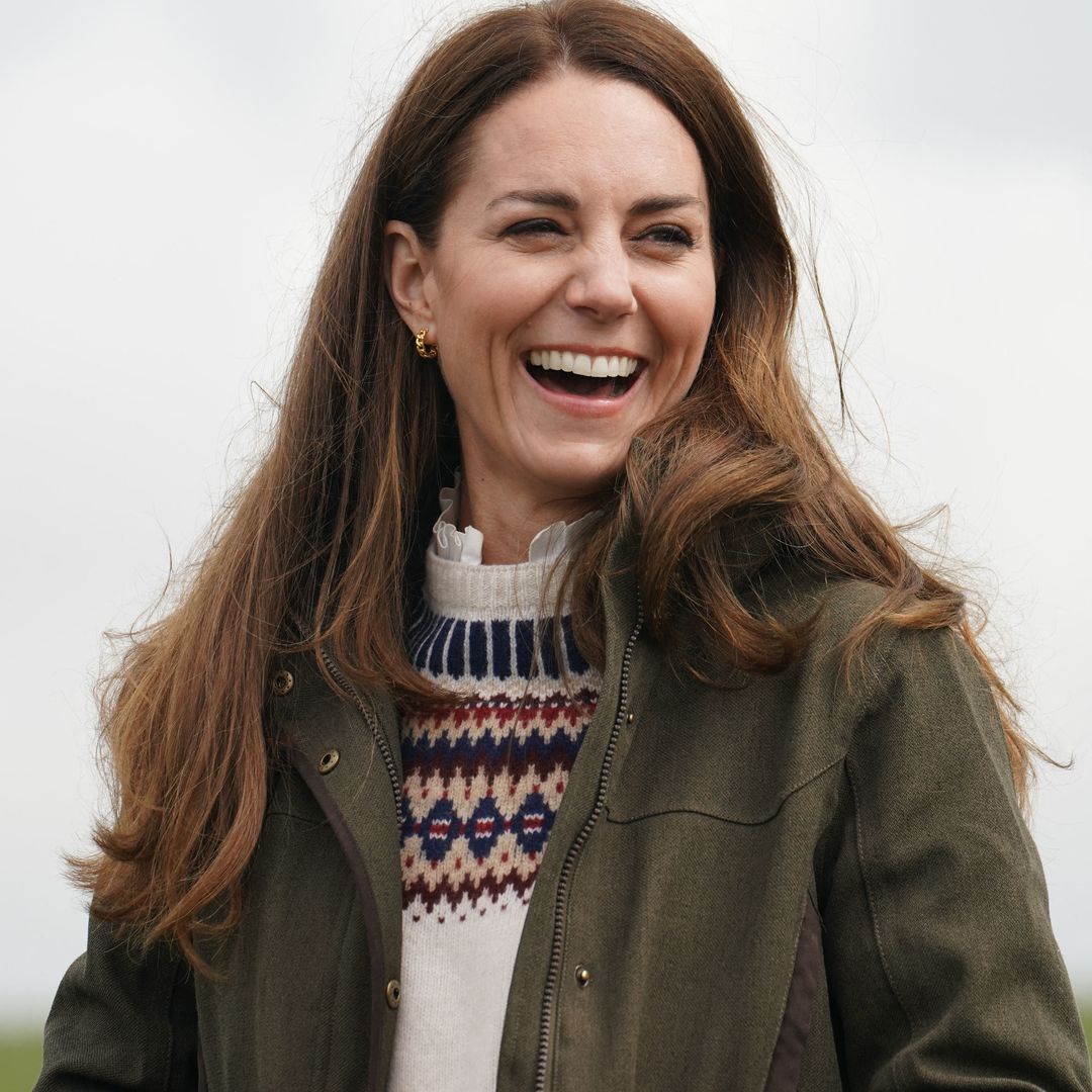Princess Kate looks fabulously festive in Fairisle knitwear to confirm exciting news
