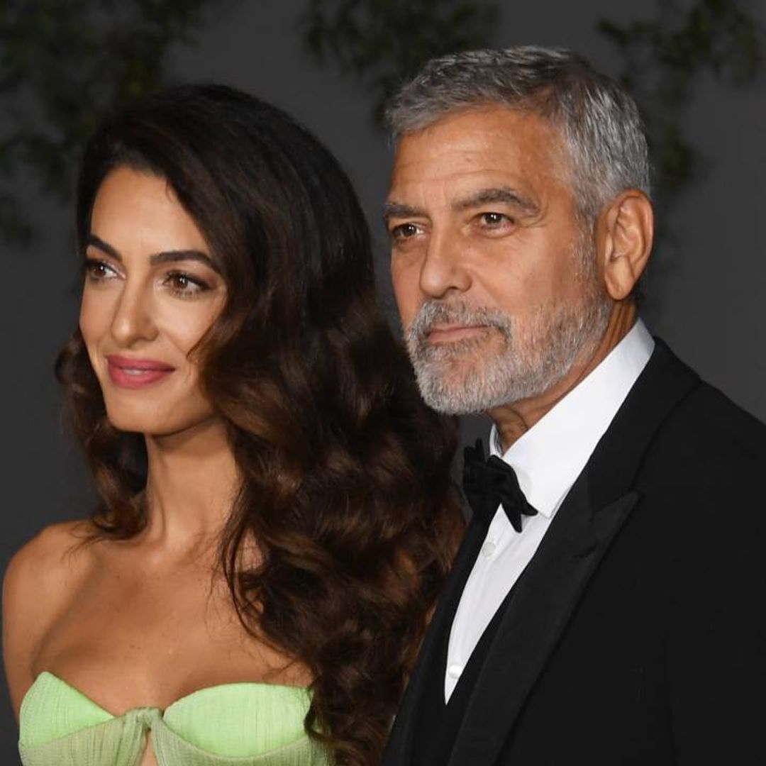 George Clooney's secret whisper to wife Amal Clooney on white carpet will melt your heart - WATCH