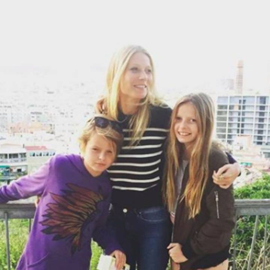 Gwyneth Paltrow has the sweetest photos of children Apple and Moses inside her kitchen