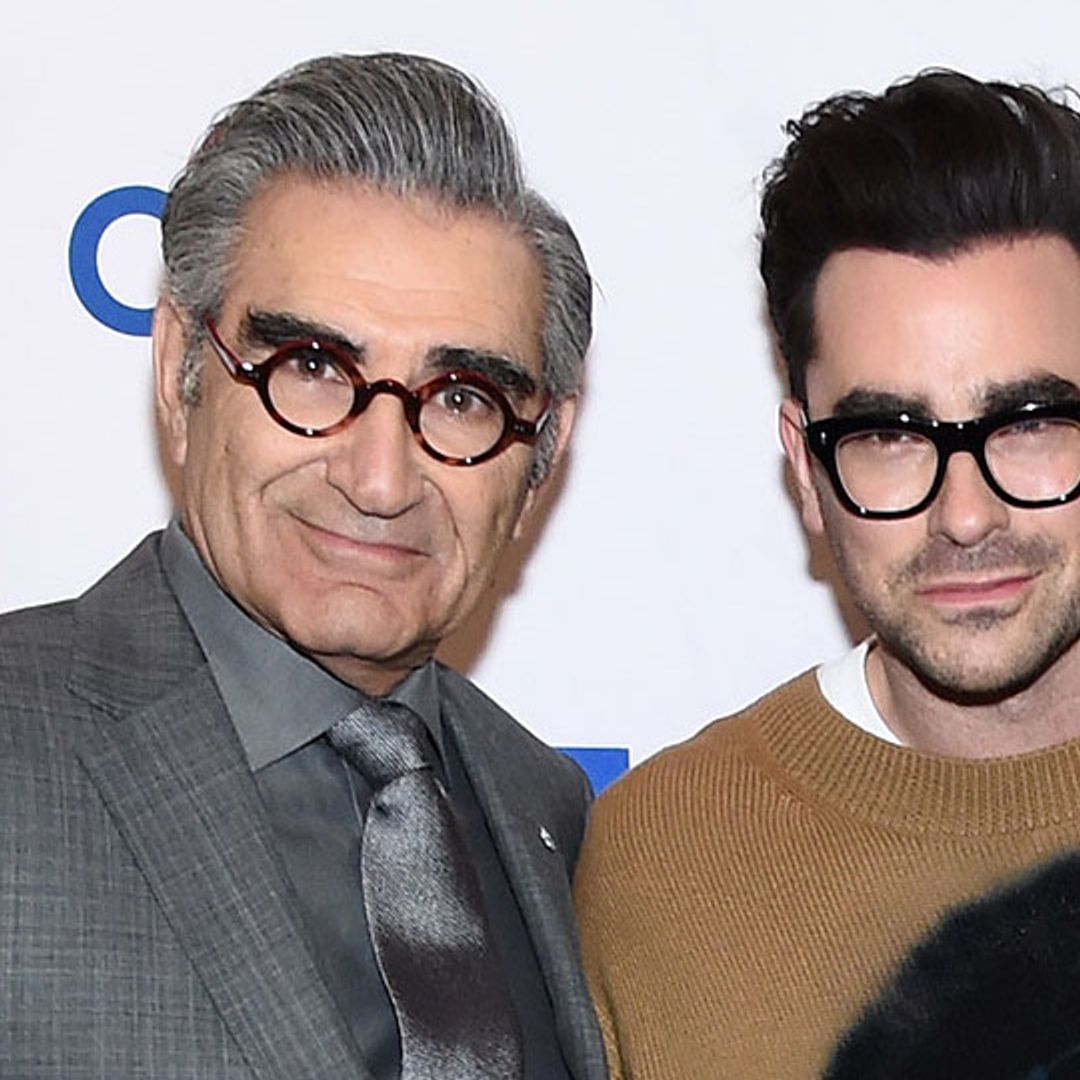 Eugene Levy gets emotional over a sweet surprise from family and co-stars as he receives lifetime achievement award