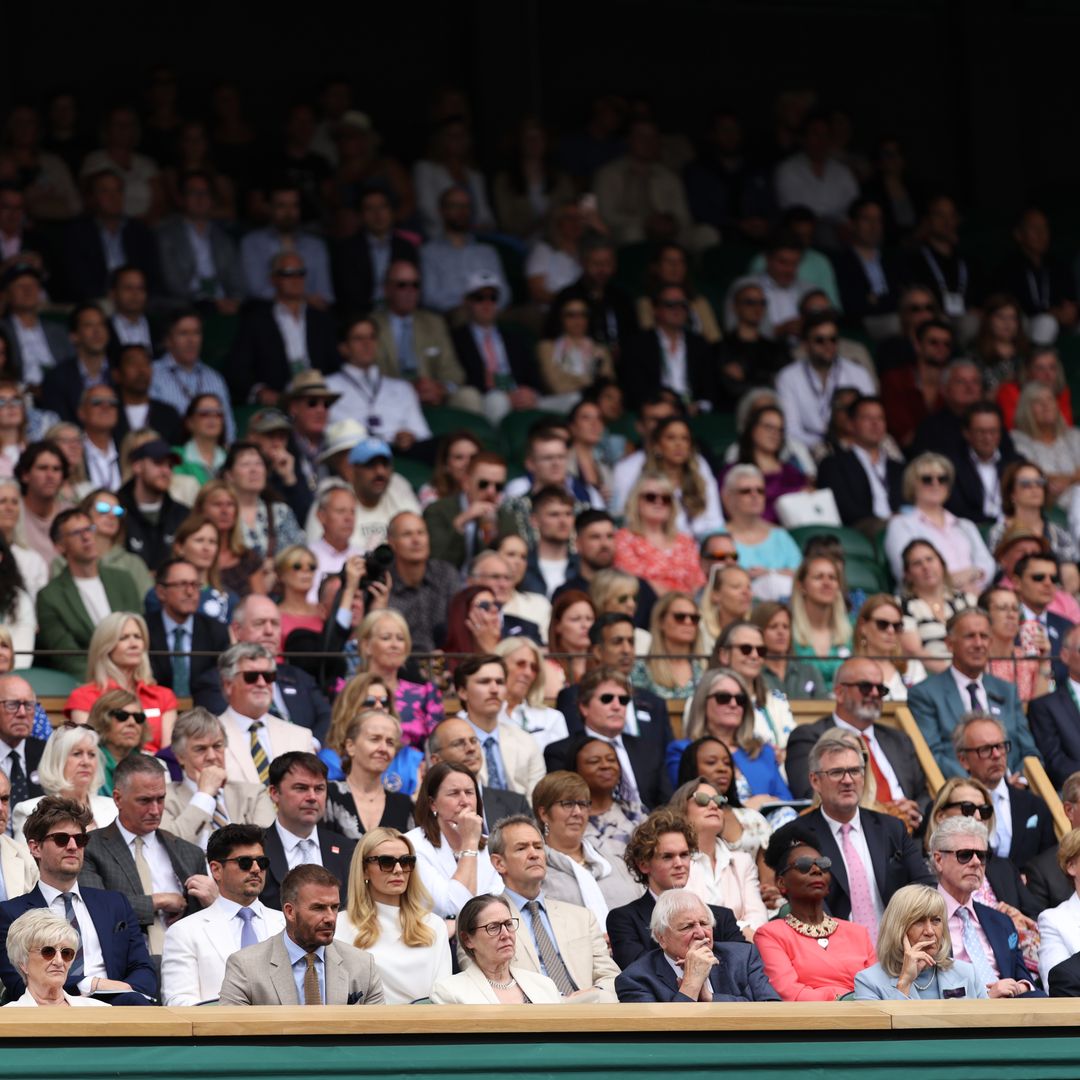 Who is in the royal box at Wimbledon today?