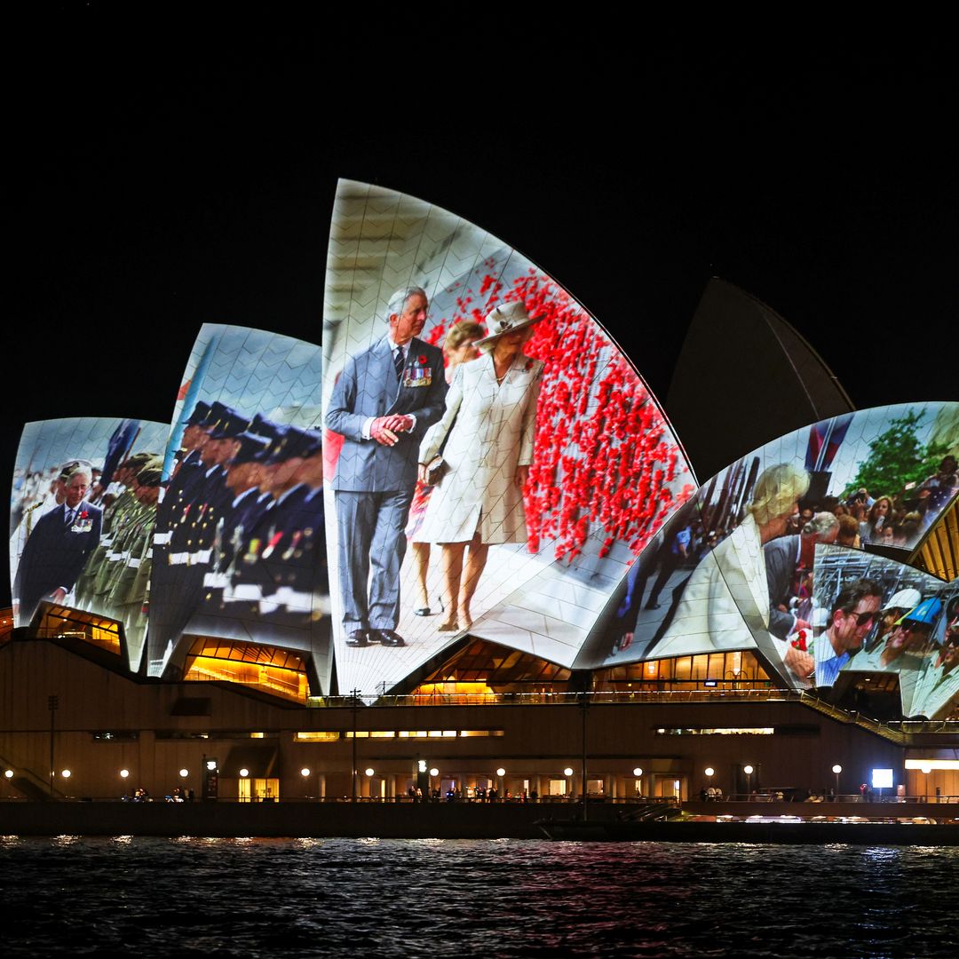 A royal welcome: King Charles projected onto Sydney Opera House - see stunning video