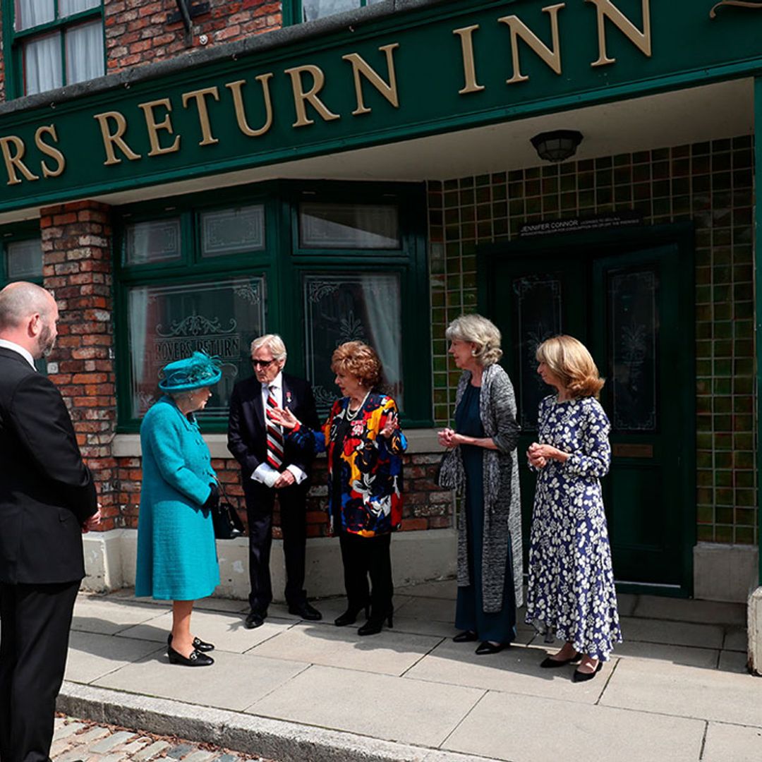 The Queen visits Coronation Street set as she enjoys a day out in Manchester - best photos