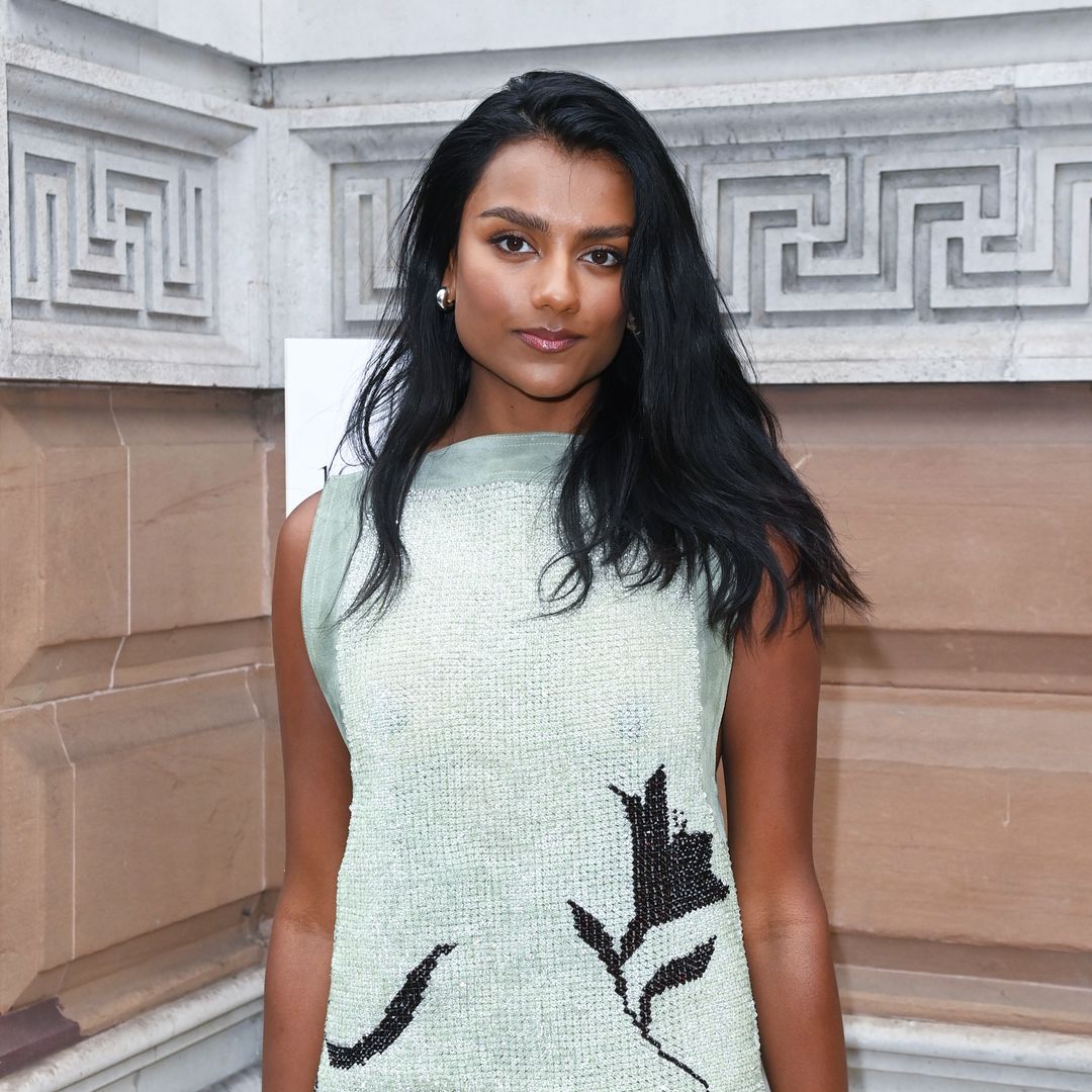 Simone Ashley oozes autumn cool-girl in knitted mini dress at London Fashion Week