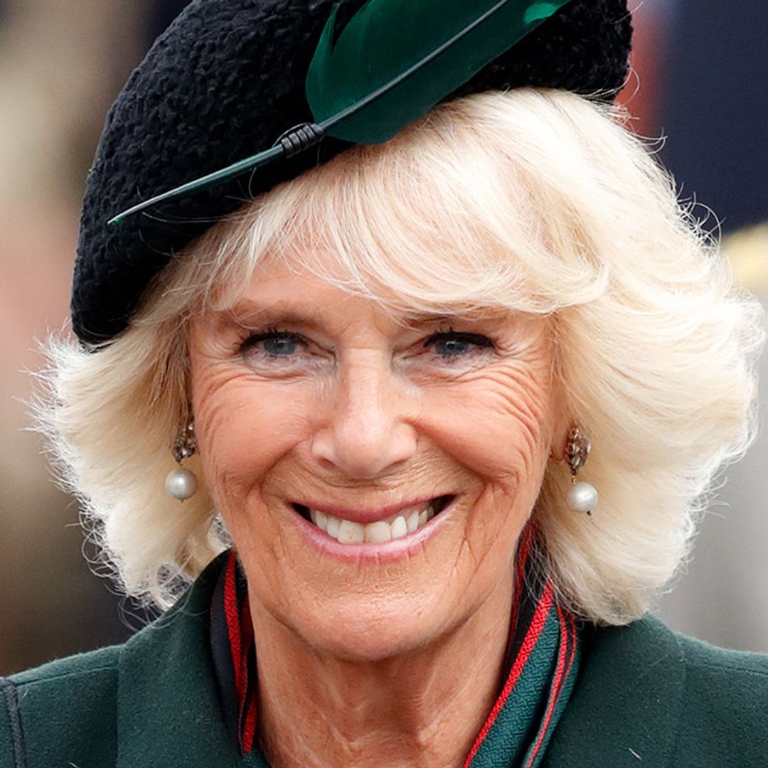 The Duchess of Cornwall's metallic pleated skirt is bang on trend