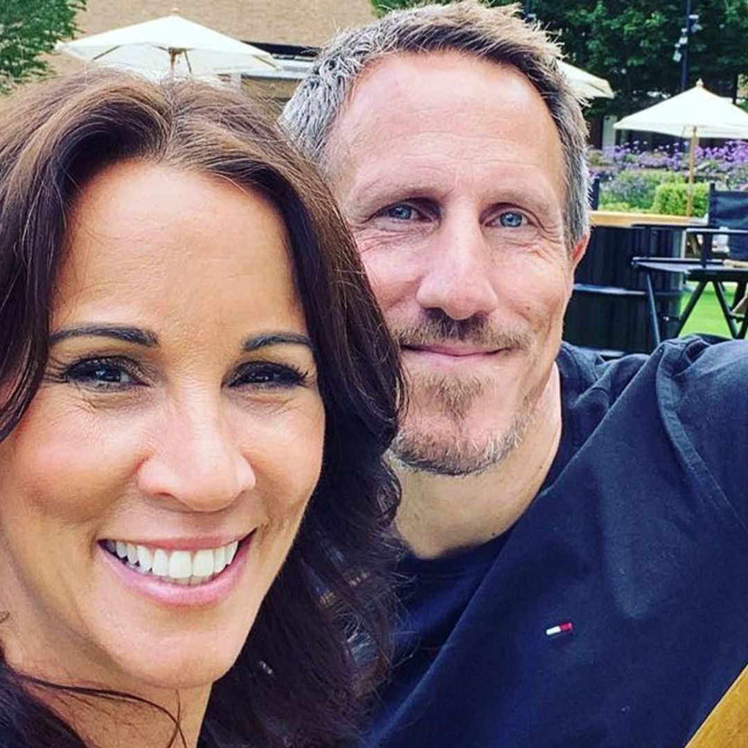 Andrea McLean coos over new family member