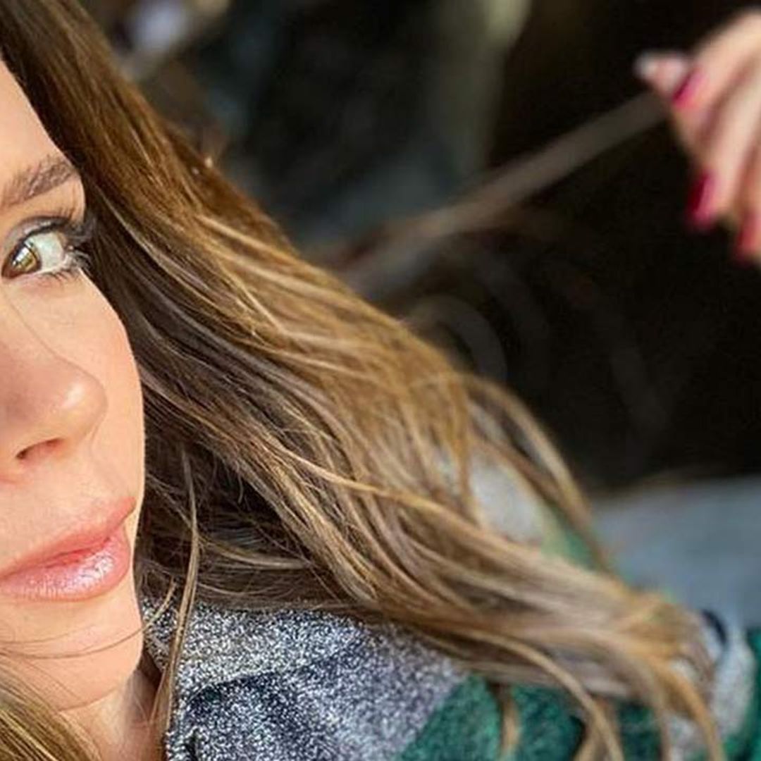 Victoria Beckham's flawless skin and sparkly top sparks mass fan reaction