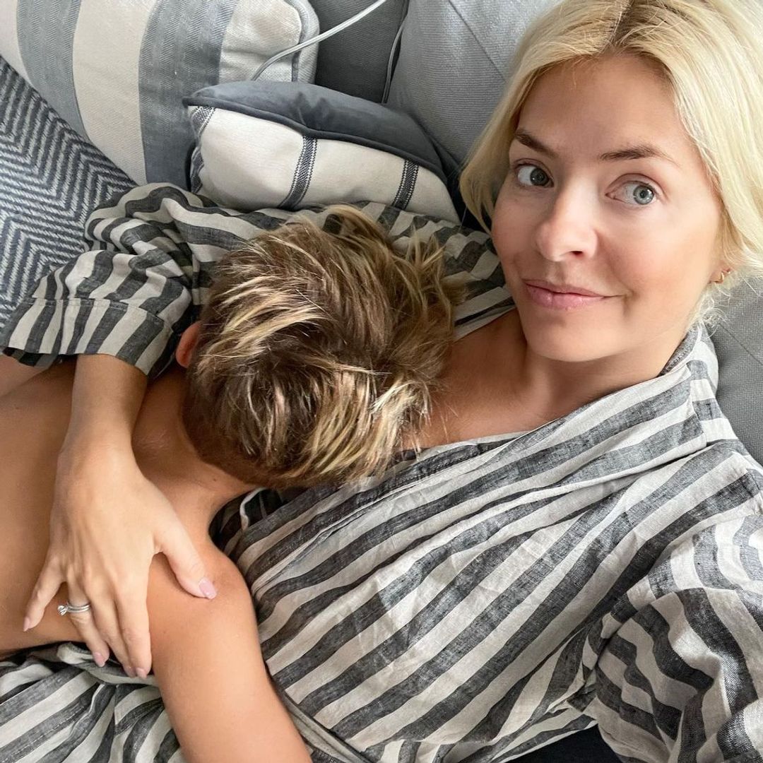 Holly Willoughby shares ultra-rare video of son from lavish family home
