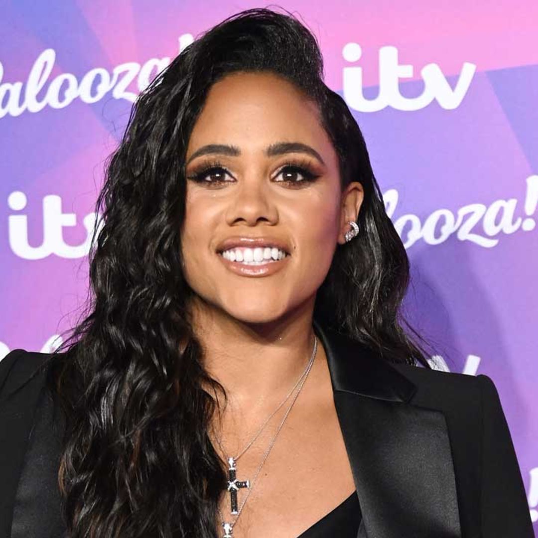 Alex Scott could be a Spice Girl in silky sporty jumpsuit
