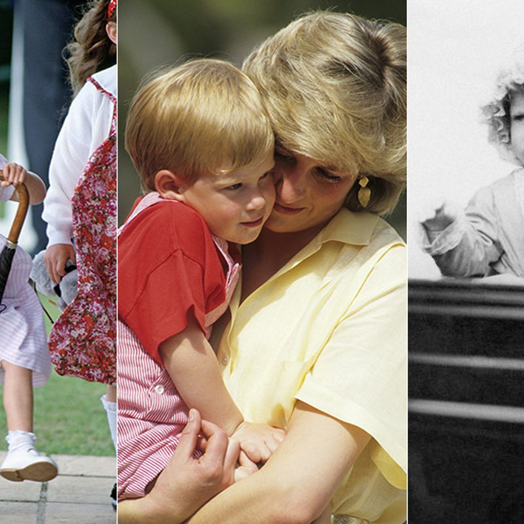 Sweet little royals back when they were just two years old, from Prince Harry to the Queen