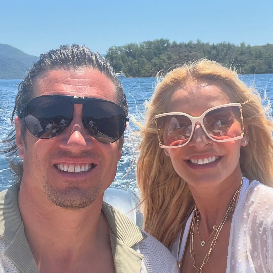 Strictly's Tess Daly showcases endless legs in plunging bikini for romantic boat trip with Vernon Kay