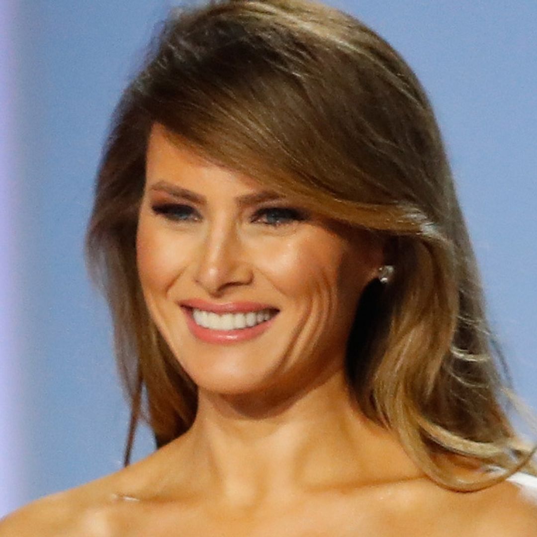 Donald Trump's wife Melania rocks waist-cinching gown to stepdaughter's 20-acre nuptials