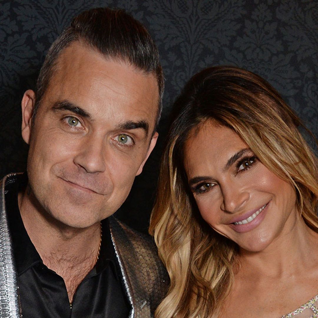 Robbie Williams and wife Ayda Field pose in each other's clothes for special night in