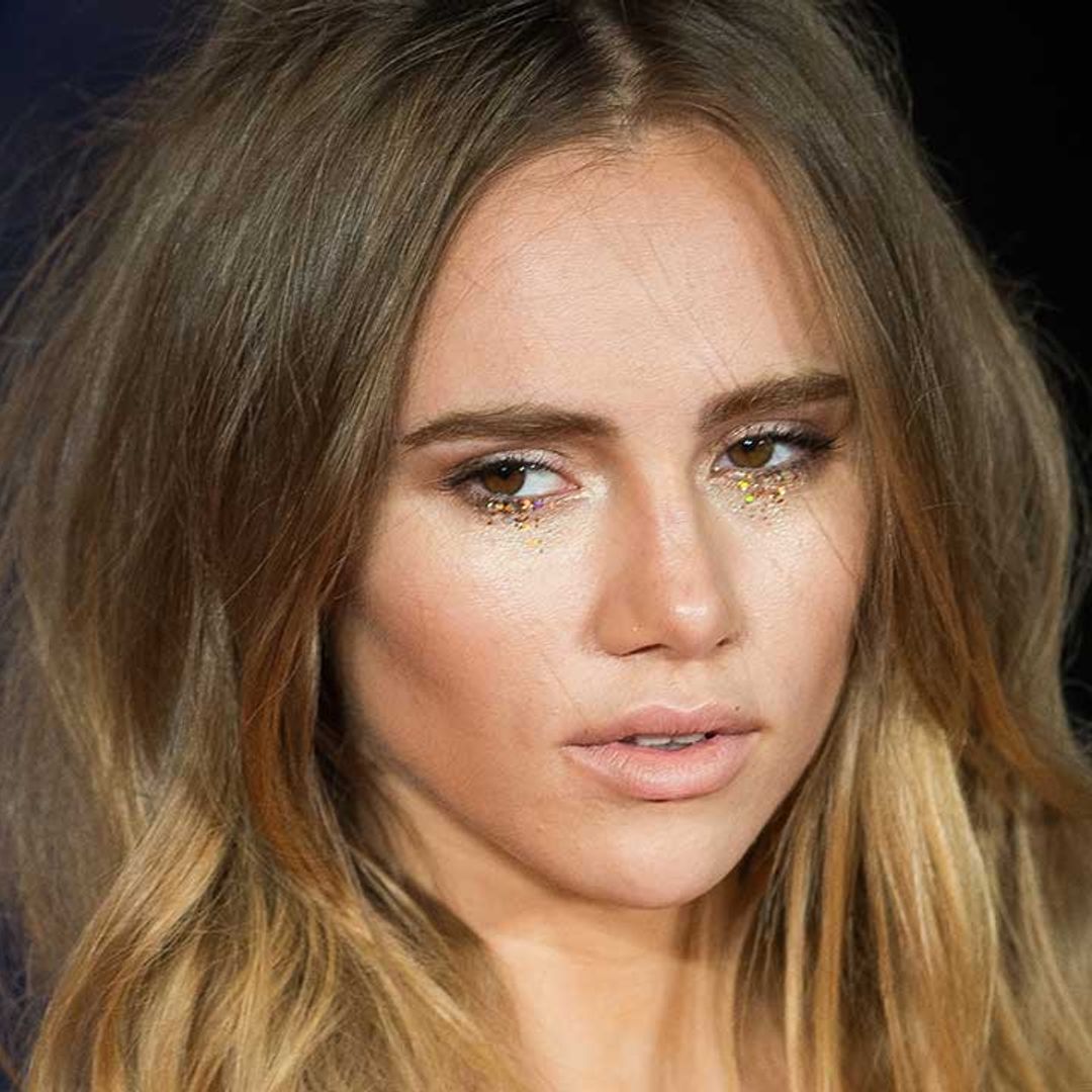 Suki Waterhouse stuns in risqué sheer top and low-slung leather pants