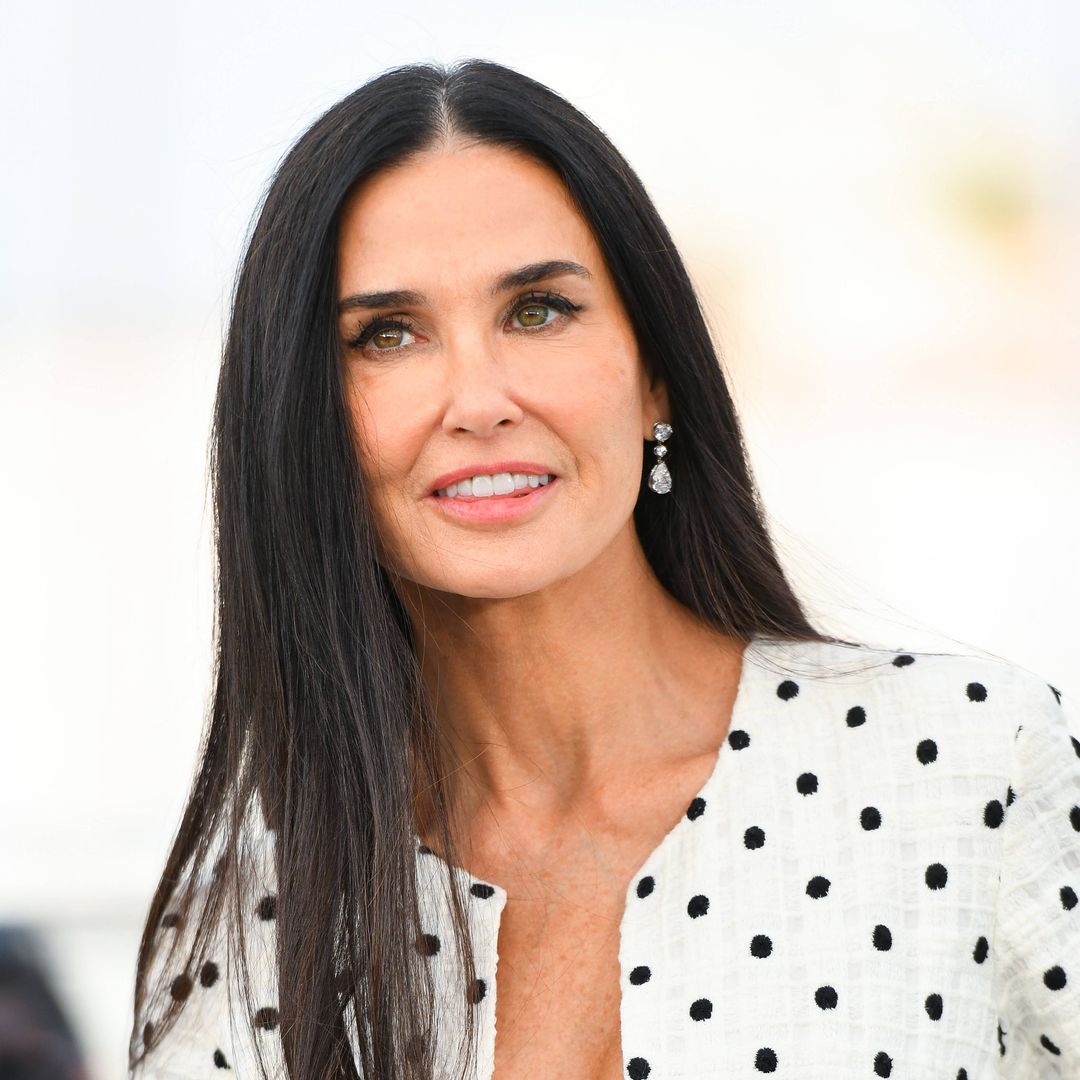 Demi Moore, 61, looks ageless in semi-sheer plunging gown