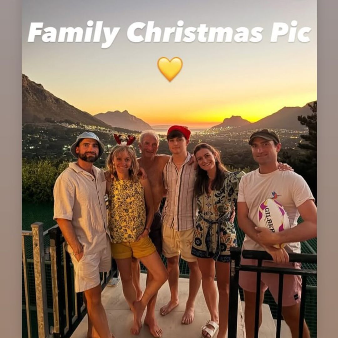 Micheala Strachan with her partner Nick and stepchildren