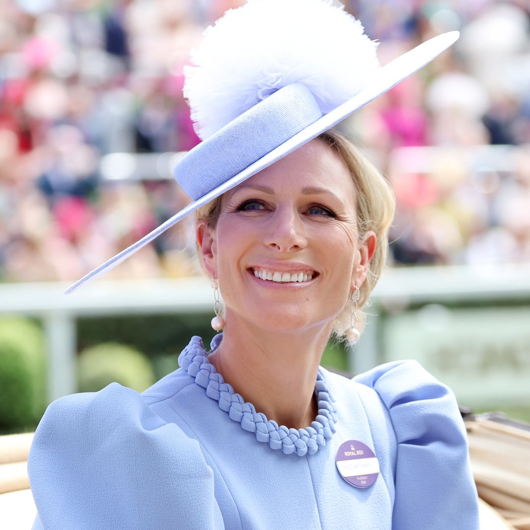 Zara Tindall is a modern Cinderella in powder-blue gown and faux pixie cut