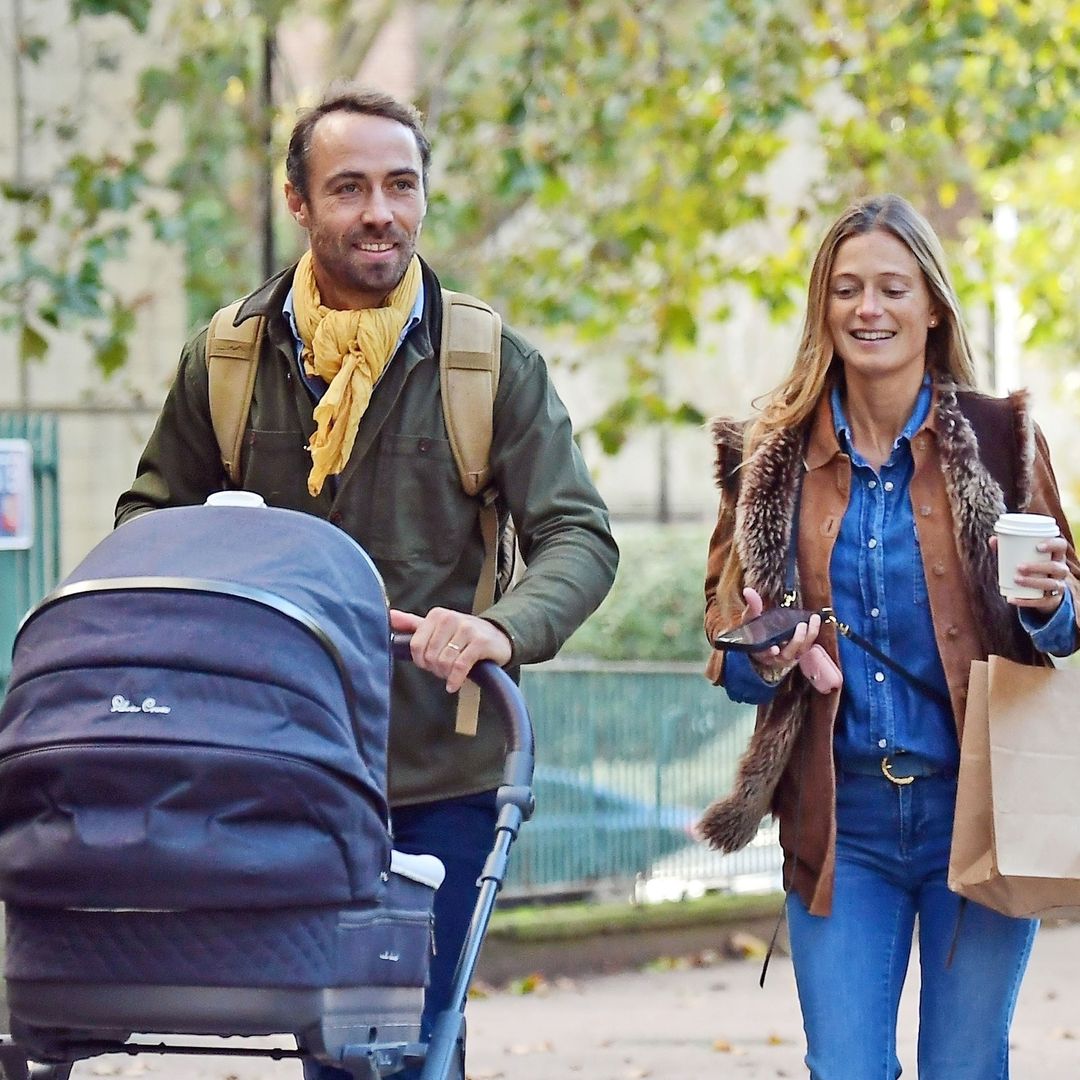 James Middleton and wife Alizee Thevenet pictured with newborn baby for the first time